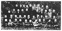 Klassenfoto Großenwede 1922 mit Lehrer Lüttjemann