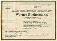 Werner Bockelmann †19.11.2001