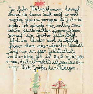 Weihnachten 1950 – Wunschzettel von Rüdiger Stüwe