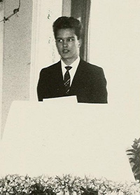 Abschlussfeier 1962 – Peter Lemke beim Vortrag
