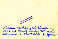 Klassenfahrt 1958 Lüneburg bei der Kalkberg Kanone – Bildhinweis auf der Rückseite