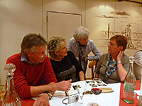 Klassentreffen 2013<br/>v. li. Klaus-Dieter Struck, Brigitte Lilie (geb. Ehlers), Erika Freytag (geb. Inselmann), Annemarie Platte (geb. Alvermann)